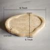 Artisanal Abode Marble Tray for Jewelry, Food and Daily Items, Irregular Stone Sculpture, Suitable for Home Decor Storage Tray Vanity/Dresser Non-Resin/Non-Ceramic (yunduo-Dong) view 2