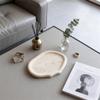 Artisanal Abode Marble Tray for Jewelry, Food and Daily Items, Irregular Stone Sculpture, Suitable for Home Decor Storage Tray Vanity/Dresser Non-Resin/Non-Ceramic (yunduo-Dong) view 3