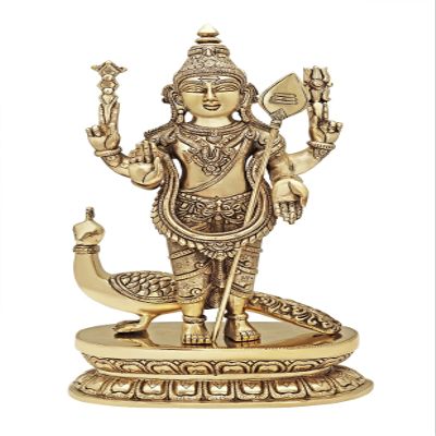 Exotic India 16 Karttikeya (Murugan) | Brass Statue | Handmade | Made in India