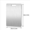 Wttfc Titanium Cutting Board, Stainless Steel Chopping Board Food Grade,Double Sided -Grade Titanium Cutting,for Meat Vegetables Fruit, Durability Ultimate Cutting Board,46cm*30cm view 3