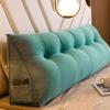 BWCXR Triangular Headboard Cushion Wedge Cushion Lumbar Support Cushion Bed Reading Pillow, with Pocket Removable Cover for Home Bedrooms and Lounges (Lake Blue,47.2in) view 1