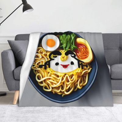 DRTGEDS Breathable Lightweight Flannel Egg Cup Noodle Ramen Blanket Plush Cozy Throw Blanket (60x50 Inch) Versatile Blanket on Halloween Day