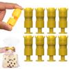 Bread Bag Clips Reusable,Snack Bread Wrapper Sealing Clip to Keep Bread Fresh, Bread Ties Bag Closures Closer Cinchers,Squeeze and Lock Bread Clips for Food Storage (8Pcs Yellow) view 1