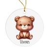 Brown Bear 2026 Ornament, Customized Name Brown Bear Lover Ornament Keepsake, Personalized Animal Ornaments Christmas, Custom Animal Xmas Tree Keepsake Decor Hanging, New Baby Ornaments view 1