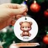 Brown Bear 2026 Ornament, Customized Name Brown Bear Lover Ornament Keepsake, Personalized Animal Ornaments Christmas, Custom Animal Xmas Tree Keepsake Decor Hanging, New Baby Ornaments view 2