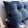BWCXR Triangular Headboard Cushion Wedge Cushion Lumbar Support Cushion Bed Reading Pillow, with Pocket Removable Cover for Home Bedrooms and Lounges (Purple,39.3in) view 4