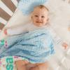 Duckbe Custom Name Baby Blankets, Personalized Infant Throw Blanket for Newborn, 30"X40" Soft Blanket for Daycare Toddler, Double Layer with Plush Dotted Backing Blankets, Green & Pink view 4