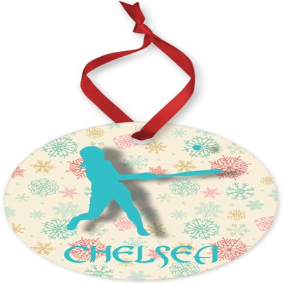 BeNiralu Softball Hitter Ornament with Name 2024 - Personalized Softball Hitter Ornaments for Christmas Tree 2024 - Fast & Free Customization - Sports Christmas Ornaments Gifts