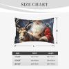 2 Pack Small/Standard/Queen Size Pillow Cases with Hidden Zipper Santa Claus and Deer Elk Pillow Cover 14"x20" Soft Breathable Pillowcase for Hair and Skin, Sleeping Gifts Bed Pillow Case view 4