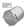 AIZYR 304 Stainless Steel Beer Hop Filter Basket, 400 Micron Mesh Barrel Brewing Grain Basket Strainer Barware for Beer Brew,33X33cm view 3