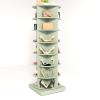 Bituman 7-Tire 360 Rotating Shoe Rack Tower, Shoe Display Tower Lazy Susan Spinning 28 Pairs Shoe Cabinet Vertical Handbag Rotate Shoes Closet Organization for Entryway Living Room Hallway, Green view 4