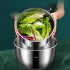 COYEUX 6L Stainless Steel Large Vegetable Washer, Salad Spinner, PP Lid, for Fruit Washer, Pasta and Fries Spinner view 3