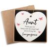 Aunt Gifts Ceramic Ornament Keepsake Auntie Birthday Mothers Day Christmas Thank You Gifts Best Aunt Ever view 1