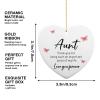Aunt Gifts Ceramic Ornament Keepsake Auntie Birthday Mothers Day Christmas Thank You Gifts Best Aunt Ever view 2