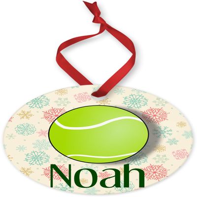 BeNiralu Tennis Ornament with Name 2024 - Personalized Tennis Ornaments for Christmas Tree 2024 - Fast & Free Customization - Sports Christmas Ornaments Gifts
