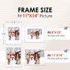 FIXSMITH 11x14 Picture Frame Bulk-4 Pack, Photo Frame with HD Plexiglass, Display Pictures 8x10 with Mat or 11x14 Without Mat, White Picture Frames Collage Wall Decor, Gallery Wall Frame view 2