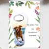 20 Set of Custom Photo Pet Party Favors for Guests, Dog Birthday Favors, Dog Photo Magnet Bottle Opener and Thank You Card, Pawty Birthday (Tennis Racket) view 4