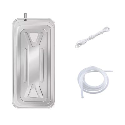 YHHLWXMDZ Air Conditioner Drip Pan, Outdoor Stainless Steel Universal Ac Drip Cushion Water Collecting Drainage Pan for Split Air Conditioner Heat Pump Systems(93 * 44 * 3cm/36.3 * 17.3 * 1.2in)