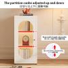 BRCYKRWY Glass Display Cabinets Living Room Display Cabinets Metal Storage Cabinet Bookcase Corner Wine Cabinet with Glass Door Display Cabinets for Collectibles for Home Office,Living Room,Pantry view 4
