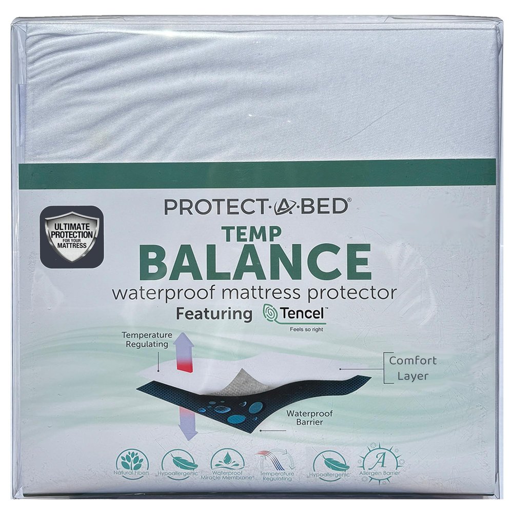 Temp Balance Mattress Protector, Protect-A-Bed, Waterproof, 5-Sided, California King