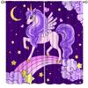 wlsgdsg Purple Unicorn Blackout Curtains for Girls,Fantasy Mystery Fairytale Purple Clouds Stars Magic Unicorns Window Drapes for Kids Nursery Bedroom Living Room 52x84in view 1