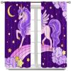 wlsgdsg Purple Unicorn Blackout Curtains for Girls,Fantasy Mystery Fairytale Purple Clouds Stars Magic Unicorns Window Drapes for Kids Nursery Bedroom Living Room 52x84in view 2