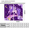 wlsgdsg Purple Unicorn Blackout Curtains for Girls,Fantasy Mystery Fairytale Purple Clouds Stars Magic Unicorns Window Drapes for Kids Nursery Bedroom Living Room 52x84in view 3