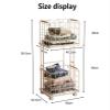 HTBNFYY Metal Laundry Basket,Laundry cart with Wheels,Detachable Laundry cart for Bedroom, Living Room, Bathroom,White view 2