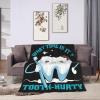 What Time is It Tooth Hurtw Throw Blanket for Couch Super Soft Cozy Chair Bed Blanket 40"x30" Flannel Throw Blankets view 4