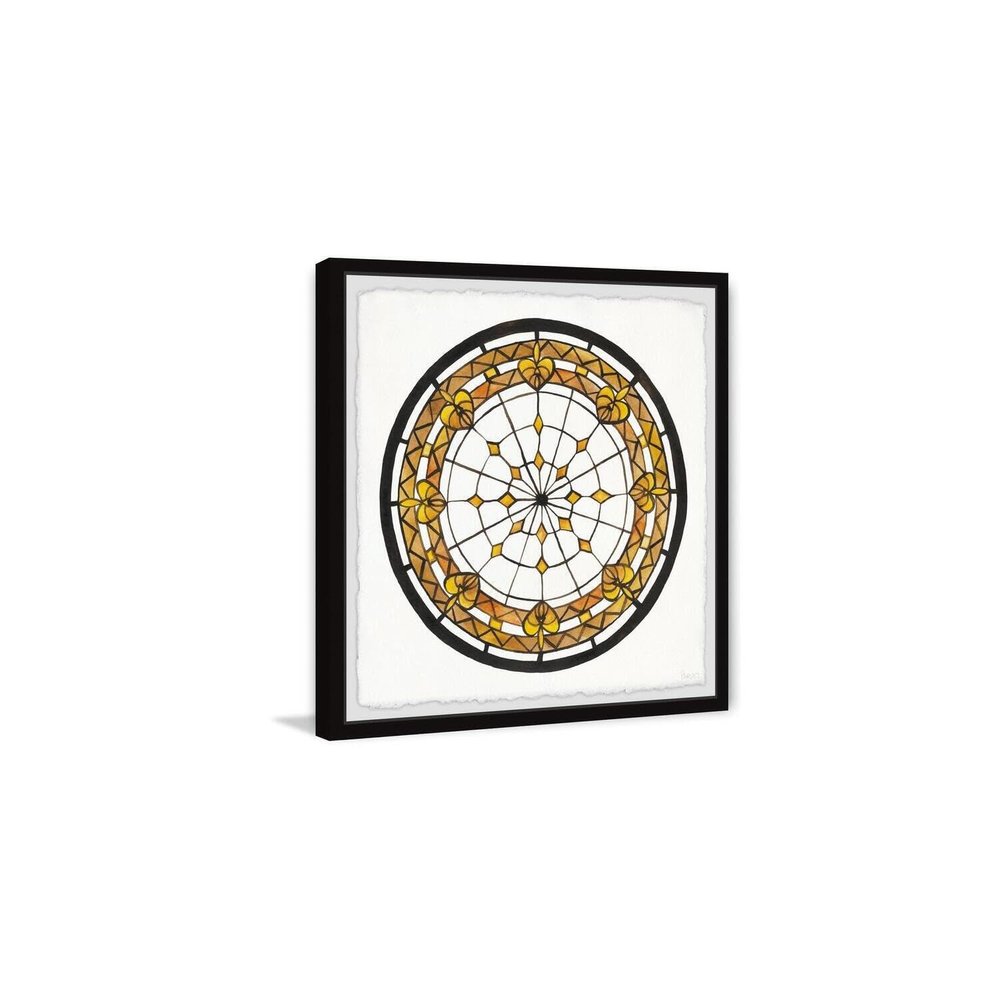 HomeStock Rustic Recluse Yellow Dreamcatcher Framed Painting Print, 12" x 12", Contemporary Wall Decor: Abstract, Digital Art Prints, and Modern Styles for Your Home