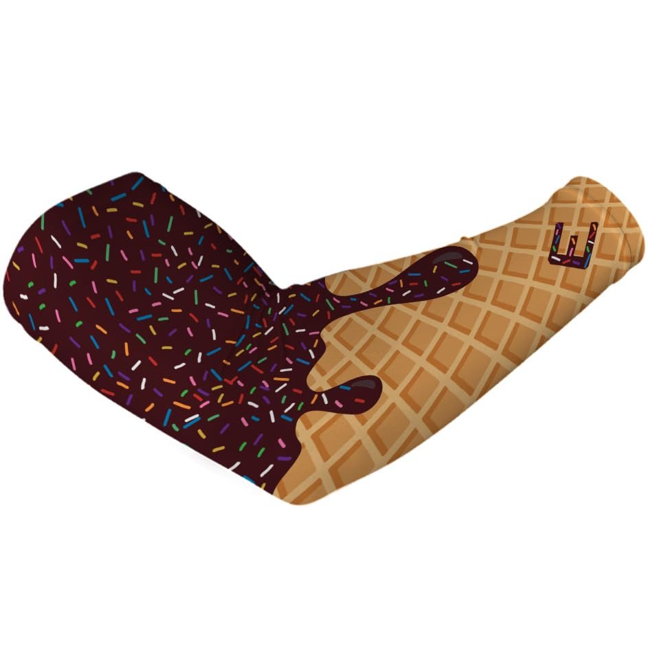 Elite Athletic Gear Ice Cream Compression Arm Sleeves - Youth & Adult Sizes - 13 Color Options - Sports & Fitness - Sold Individually (Maroon, Youth)