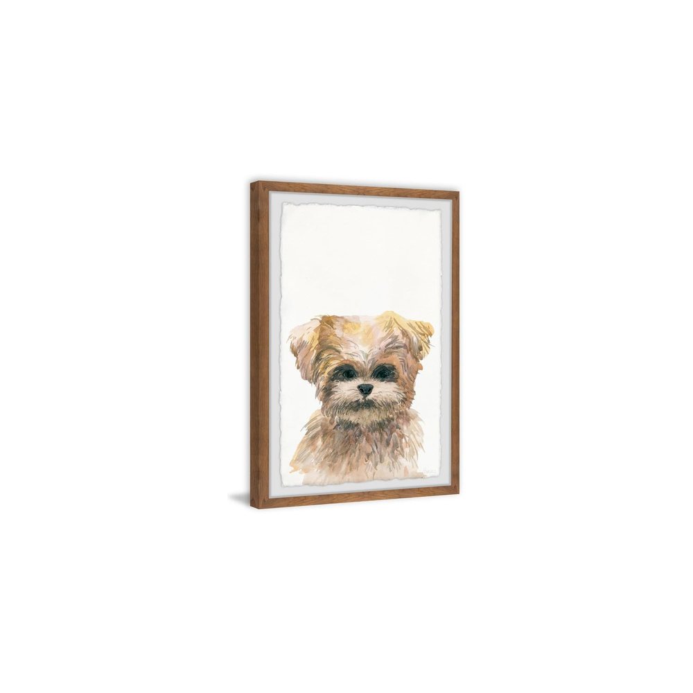 HomeStock French Fabulous Brown Furry Friend Framed Painting Print, 24" x 36", Contemporary Wall Decor: Abstract, Digital Art Prints, and Modern Styles for Your Home