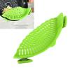 Snap N Strain Pot Strainer, Dense Filter Holes Silicone Clip On Strainer for Vegetables for Pots (Kitchen Gadget) view 2