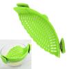 Snap N Strain Pot Strainer, Dense Filter Holes Silicone Clip On Strainer for Vegetables for Pots (Kitchen Gadget) view 4