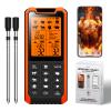 PRAVETTE Smart Bluetooth Meat Thermometer - Long Range Wireless Food Thermometer, Digital Meat Thermometer with Dual Probes for BBQ Grill, Oven, Smoker, Air Fryer view 1