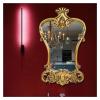 Bathroom Mirror, Golden Makeup Living Room Decorative Mirror Wall Shower Aesthetic Decorative Mirror Bathroom Deco Chambre Home Styling(Gold) view 1