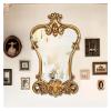 Bathroom Mirror, Golden Makeup Living Room Decorative Mirror Wall Shower Aesthetic Decorative Mirror Bathroom Deco Chambre Home Styling(Gold) view 4