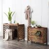 Cover for Outdoor Wooden Flower Stand Air Conditioning Covers, Solid Wood Air Conditioning Rack Privacy Screen Fences with Blinds Design view 2