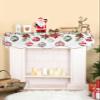Christmas Balls Fireplace Mantel Scarf Table Runner, Red Green Xmas Botanical Poinsettia Winter Garland Mantel Top Tablerunners Dresser Scarves Cover Decorations for Windows Party Living Room 60x17 view 2