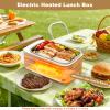 Electric Lunch Box for Adults,1L Large Capacity Self-Heating Quickly,Battery-Powered Food Warmer,Cordless for Office,Car,Travel,Party,Camping Use,158F Heat Timmable view 2