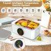 Electric Lunch Box for Adults,1L Large Capacity Self-Heating Quickly,Battery-Powered Food Warmer,Cordless for Office,Car,Travel,Party,Camping Use,158F Heat Timmable view 3
