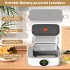 Electric Lunch Box for Adults,1L Large Capacity Self-Heating Quickly,Battery-Powered Food Warmer,Cordless for Office,Car,Travel,Party,Camping Use,158F Heat Timmable view 4