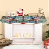 Christmas Flamingo Fireplace Mantel Scarf Table Runner, Xmas Snowman Coastal Beach Winter Garland Mantel Top Tablerunners Dresser Scarves Cover Decorations for Windows Party Living Room 90x17 view 2