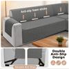 ALIECOM Corner Sectional Couch Covers L Shape Sofa Covers Washable Reversible Couch Cover for Sectional Slipcover U Shape Pet Dogs Furniture Protector with Elastic Straps (Dark Gray, XX-Large) view 4