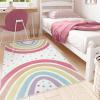 STARUIA Washable Rainbow Rug for Girl Nursery, Small Rug 3X 5 Colorful Area Rugs for Kids Bedroom, Non-Slip Soft Polka Dot Carpet Kids Rugs for Classroom Playroom Tent Castle view 2