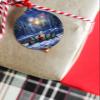 6 Pieces Christmas Ornaments,Christmas Santa Claus Elves Watching Fireworks Acrylic Hanging Pendant 2024, Winter Snowflakes Xmas Tree Decorations for Home Holiday Party view 4