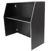 Pinelicorn 4' Folding Portable Event Bar with Top and Middle Shelves, Portable Bar Cabinet Mobile Bartender Station Mobile Laminate Foldable Bar Table for Parties and Events (Frosted Black) view 3