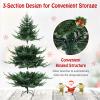 Goplus 6ft Pre-lit Artificial Christmas Tree, Faux Hinged Xmas Tree with 240 Warm White LED Lights, 778 Branch Tips, PE & PVC Mixed Leaves, for Holiday Home Office Decoration view 4