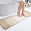 OLANLY Bathroom Runner Rugs 47x17, Extra Soft Absorbent Microfiber Bath Rugs, Rubber Backing, Quick Dry, Washable Bath Mats for Bathroom Floor, Tub and Shower, Home Decor Accessories, Light Beige view 1