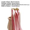 Gumney 30pcs Wedding Silk Streamers Stick, Fairy Ribbon Party Decorative Streamers Stick with Gold Bells for Holiday Celebration Activities Photo Props, Rose Red White view 2